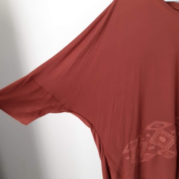 Monoreno  oversized tunic size large rust - Picture 3 of 5
